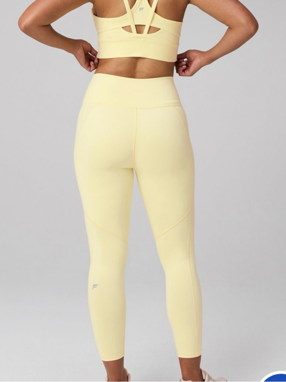 Fabletics Soft Yellow PowerHold Leggings